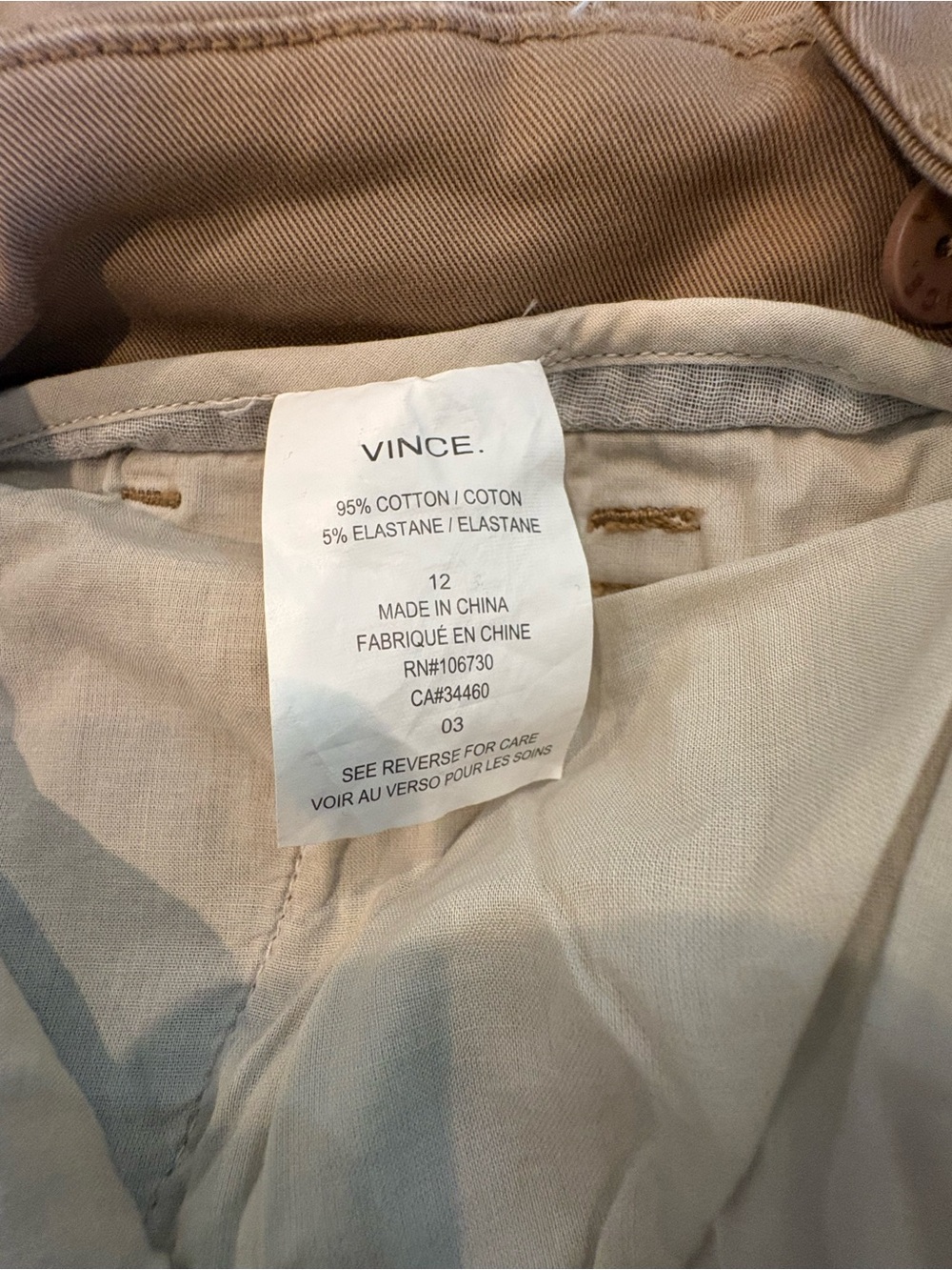Vince Women's Straight-Leg Pants in Khaki - Picture 4 of 5